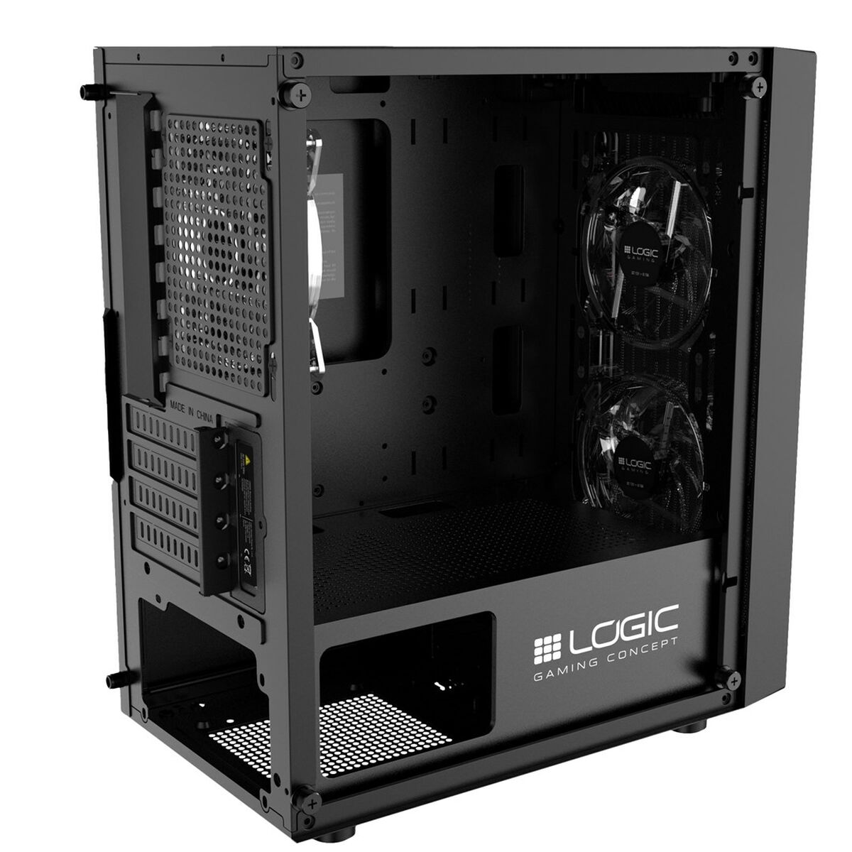 Case computer desktop ATX Logic ATOS ARGB Nero